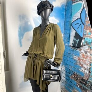 Diesel Black Gold Y2K draped mini dress